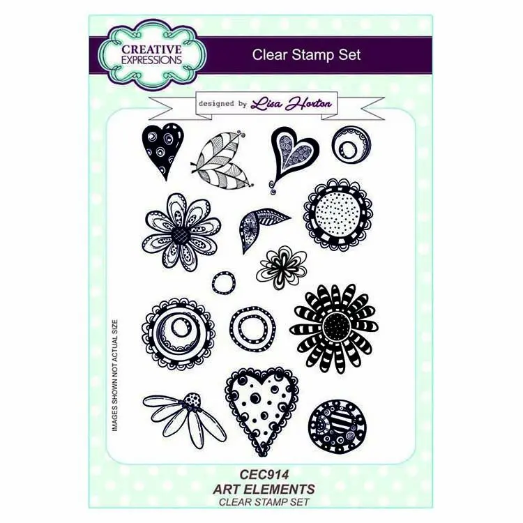 Creative Expressions Art Elements A5 Clear Stamp Set 1