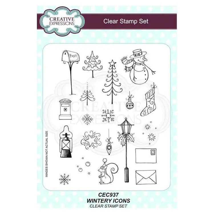 Creative Expressions Wintery Icons  A5 Clear Stamp Set 1