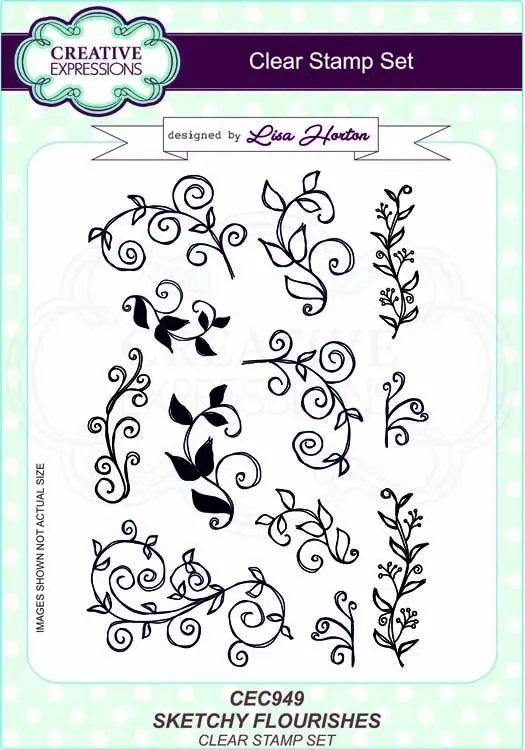 Sketchy Flourishes A5 Clear Stamp Set 1
