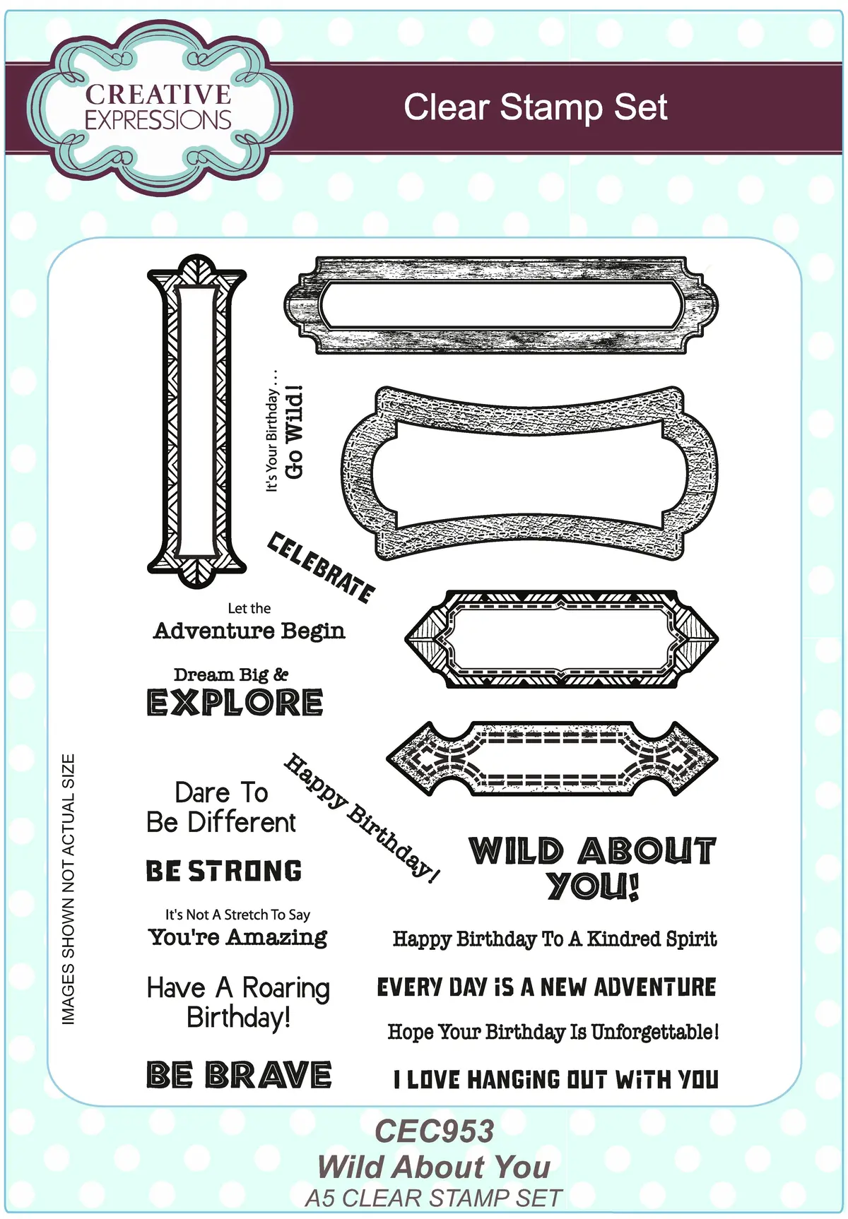 Wild About You A5 Clear Stamp Set 1