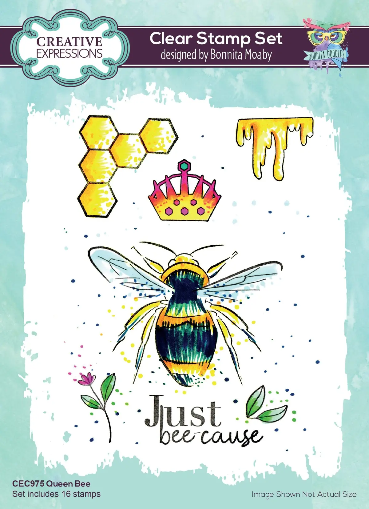 Creative Expressions Bonnita Moaby Queen Bee A5 Clear Stamp Set 1