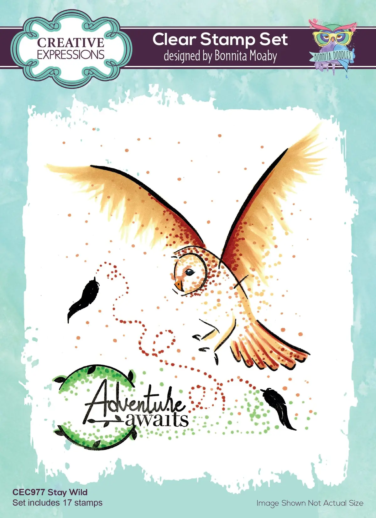Creative Expressions Bonnita Moaby Stay Wild A5 Clear Stamp Set 1