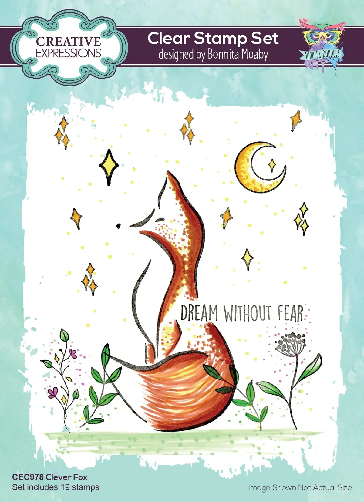 Creative Expressions Bonnita Moaby Clever Fox A5 Clear Stamp Set 1