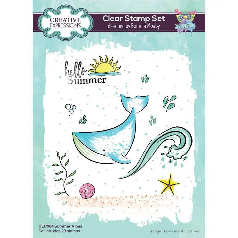 Creative Expressions Bonnita Moaby Summer Vibes 6 In X 8 In Clear Stamp Set 1