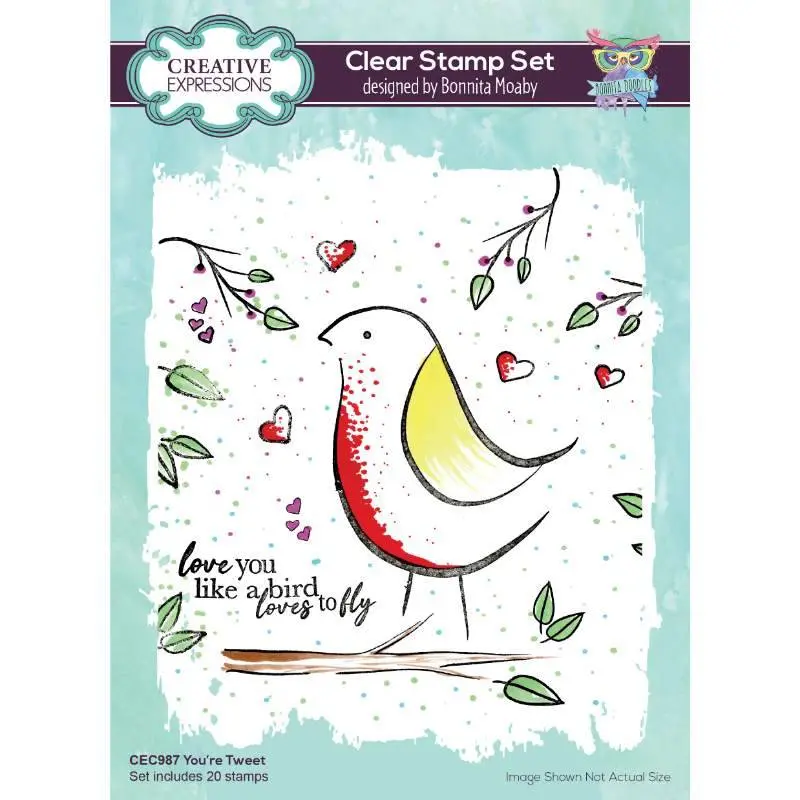 Creative Expressions Bonnita Moaby You're Tweet 6 In X 8 In Clear Stamp Set 1