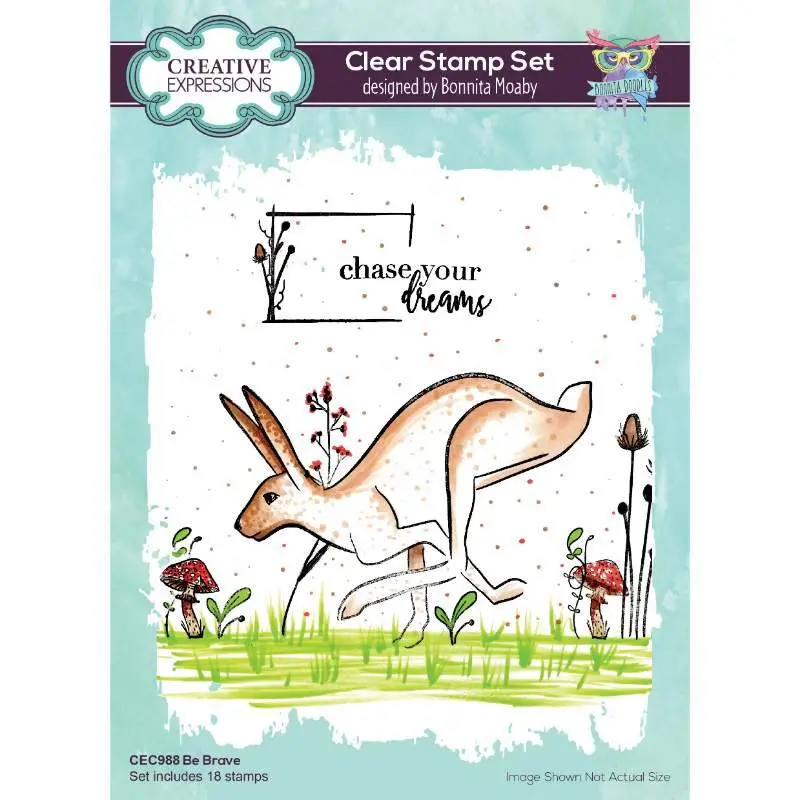 Creative Expressions Bonnita Moaby Be Brave 6 In X 8 In Clear Stamp Set 1