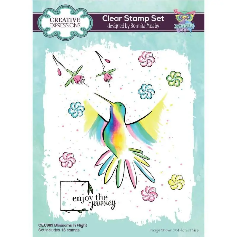 Creative Expressions Bonnita Moaby Blossoms In Flight 6 In X 8 In Clear Stamp Set 1