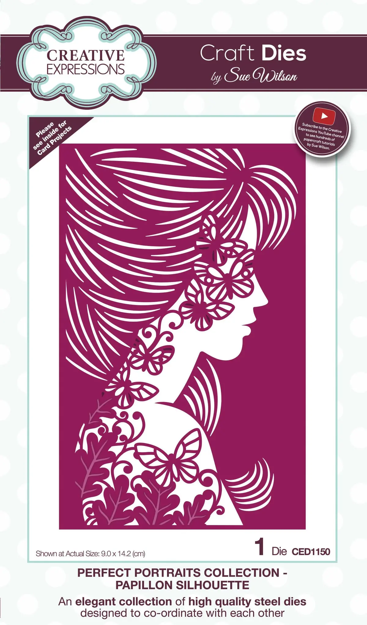 Dies By Sue Wilson Perfect Portraits Papillon Silhouette 1