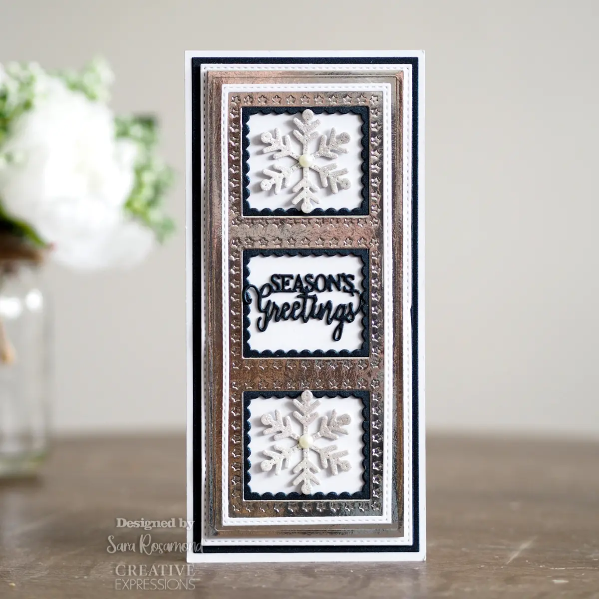 Creative Expressions Sue Wilson Slimline Stars Rectangle Aperture Trio Craft Die 2