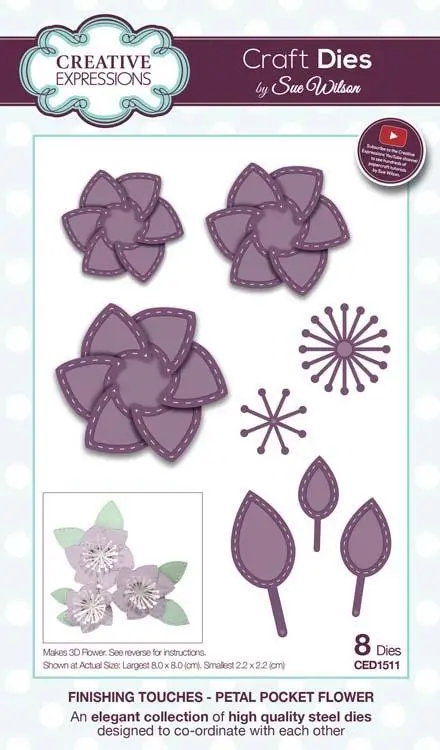 Finishing Touches Collection Petal Pocket Flower Die 1
