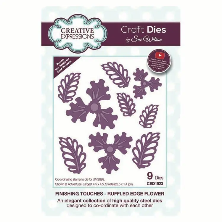 Dies By Sue Wilson Finishing Touches Collection Ruffled Edge Flower 1