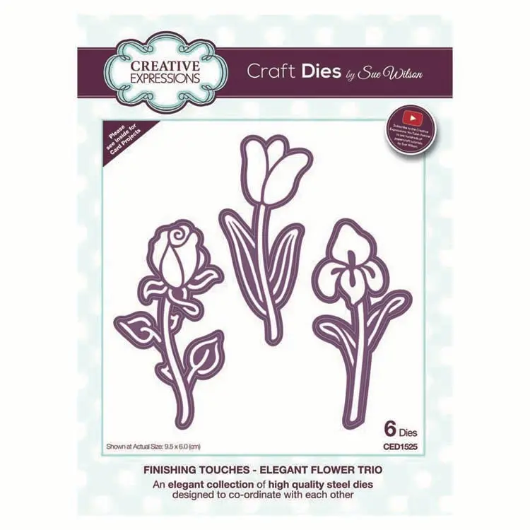 Dies By Sue Wilson Finishing Touches Collection Elegant Flower Trio 1