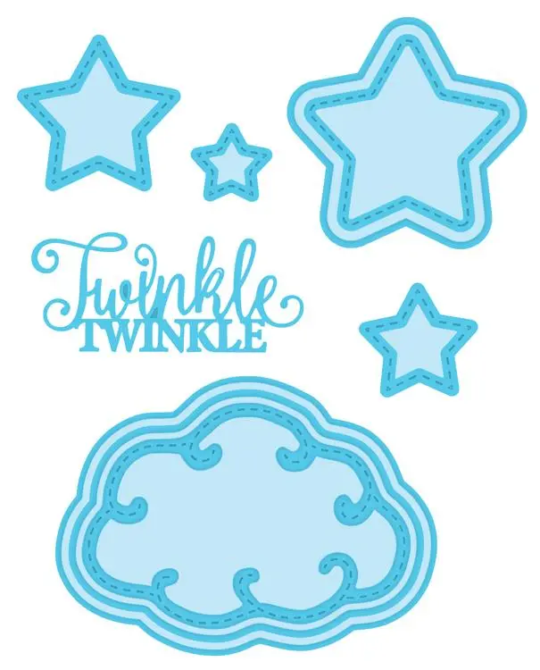 Fillables Collection Twinkle Twinkle Clouds And Stars Die 1