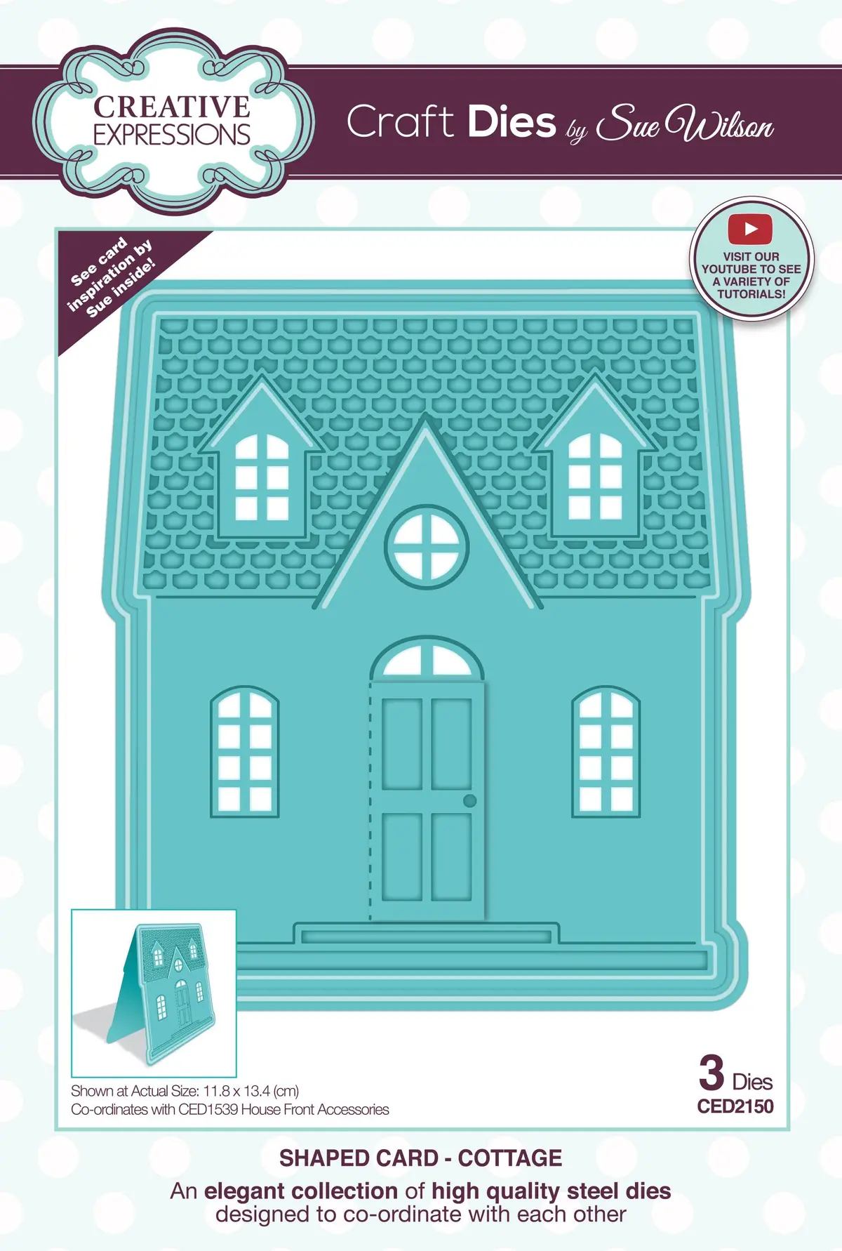 Creative Expressions Sue Wilson Shaped Cards Cottage Craft Die 1