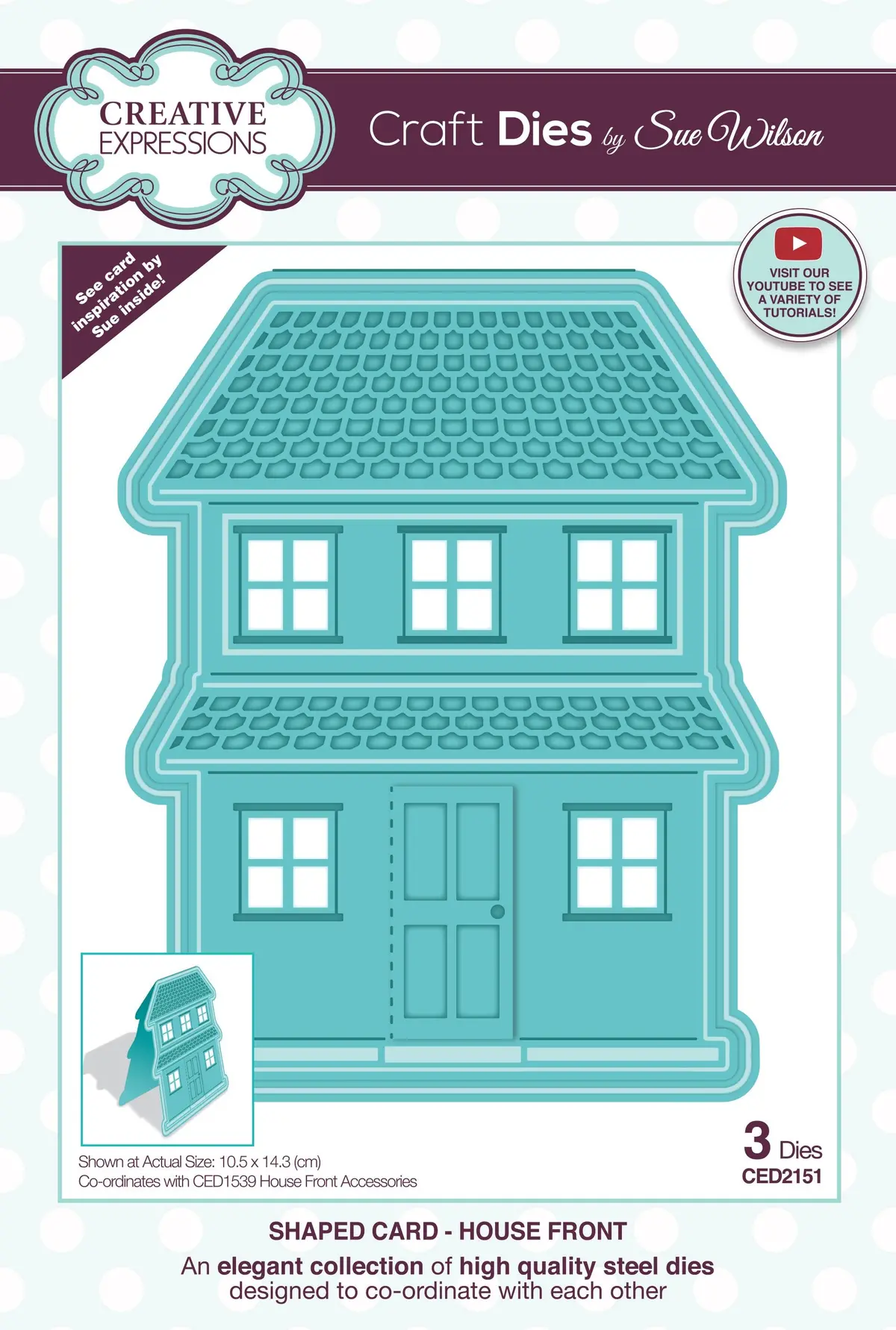 Creative Expressions Sue Wilson Shaped Cards House Front Craft Die 1