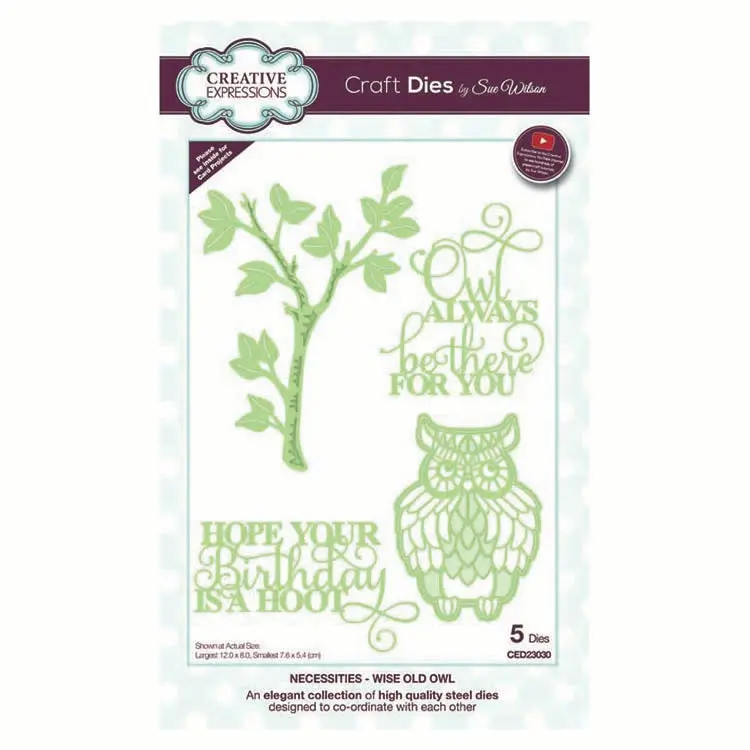 Dies By Sue Wilson Necessities Collection Wise Old Owl 1