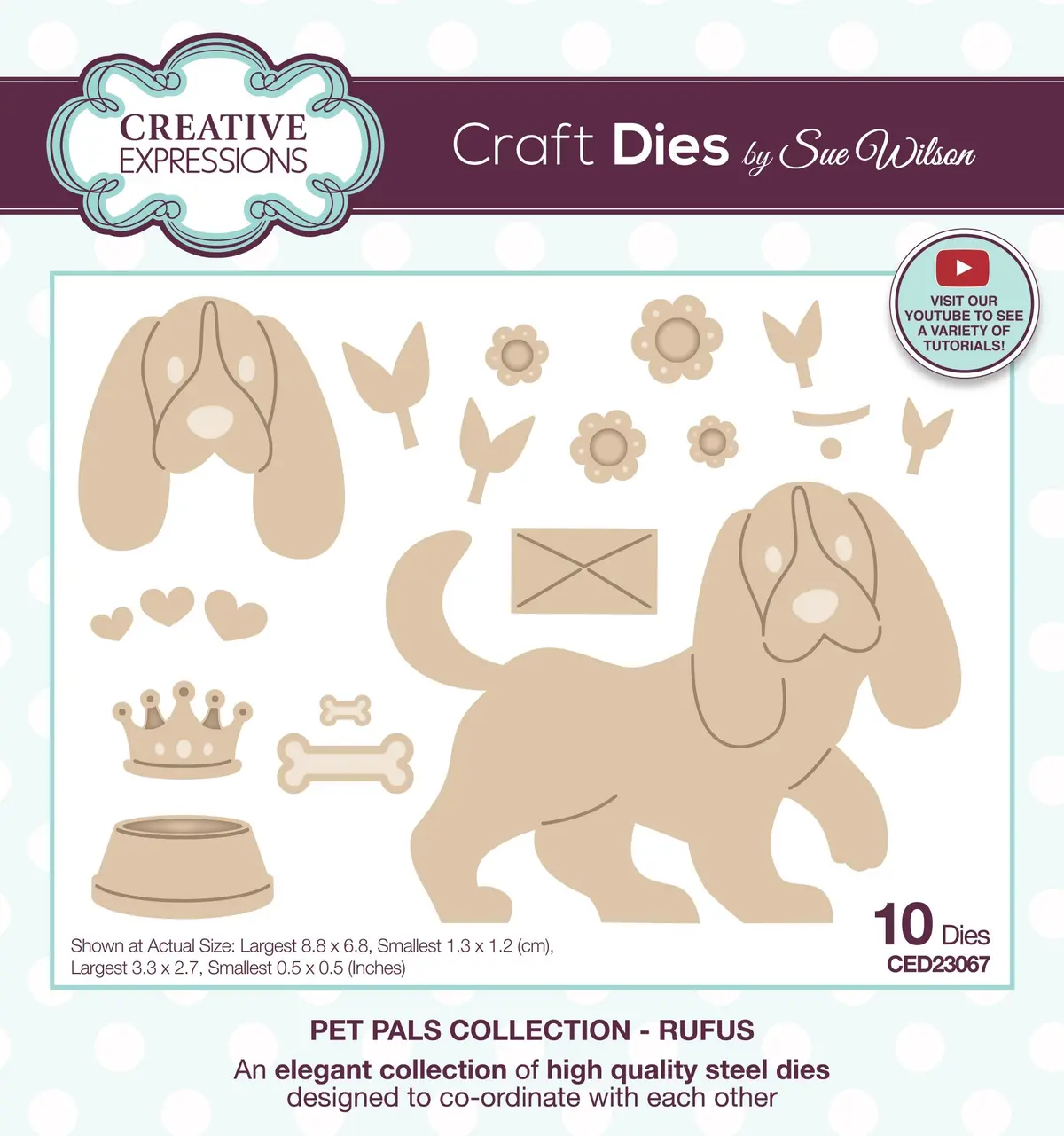 Creative Expressions Sue Wilson Pet Pals Rufus Craft Die 1