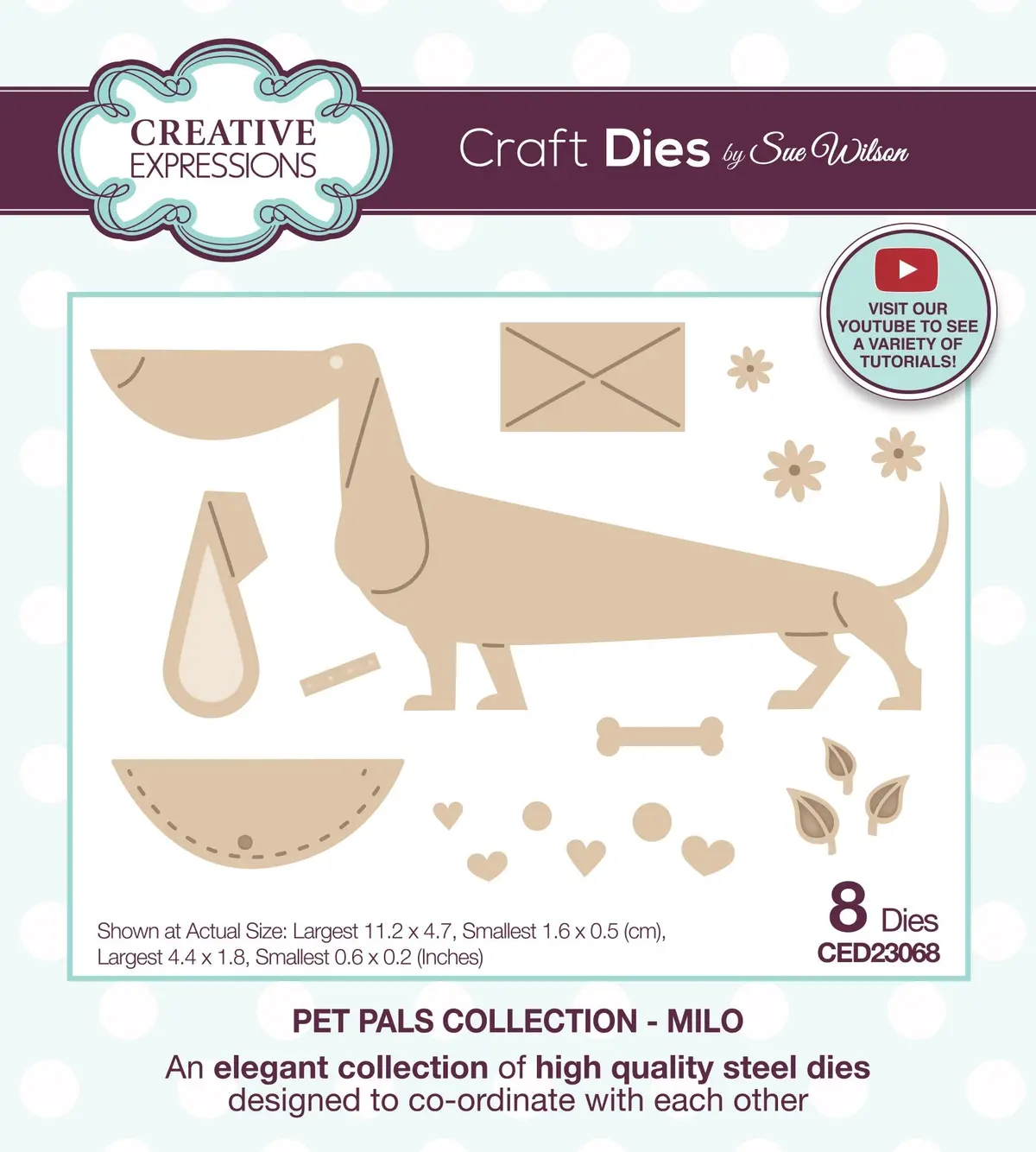 Creative Expressions Sue Wilson Pet Pals Milo Craft Die 1