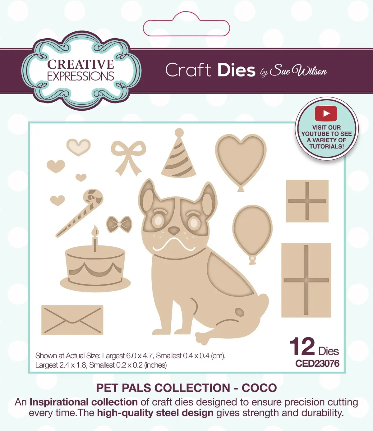 Creative Expressions Sue Wilson Pet Pals Coco Craft Die 1