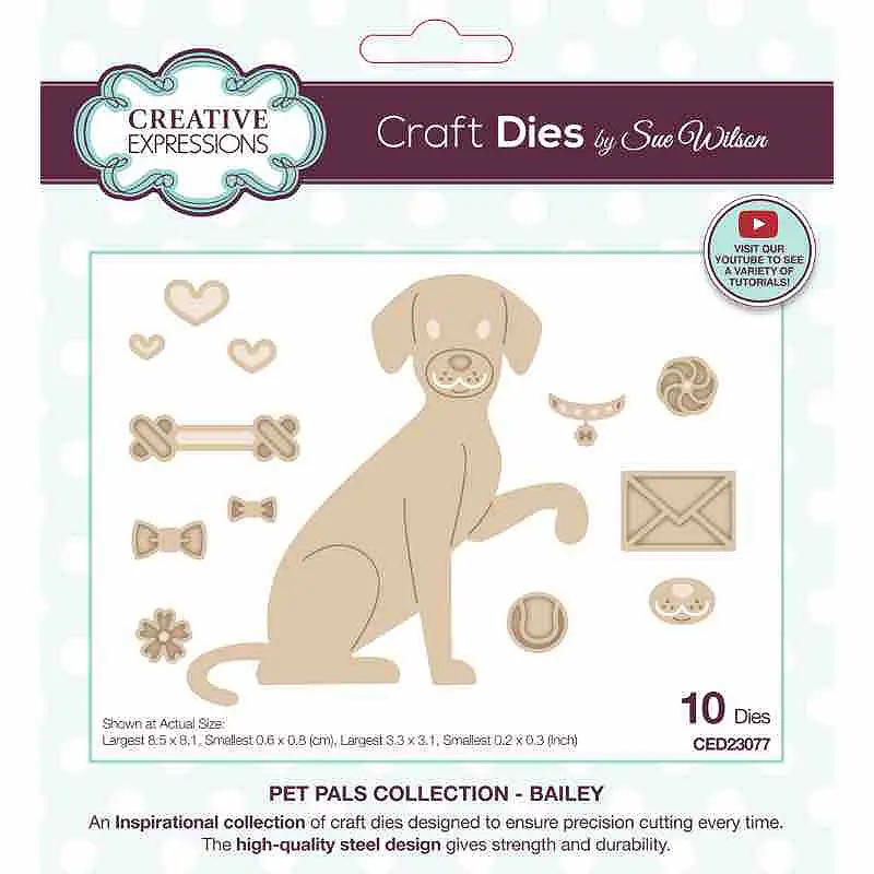 Creative Expressions Sue Wilson Pet Pals Bailey Craft Die 1