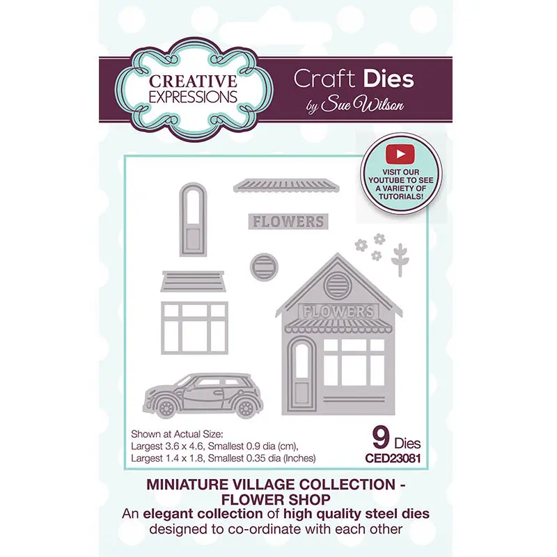 Creative Expressions Sue Wilson Miniature Village Flower Shop Craft Die 1