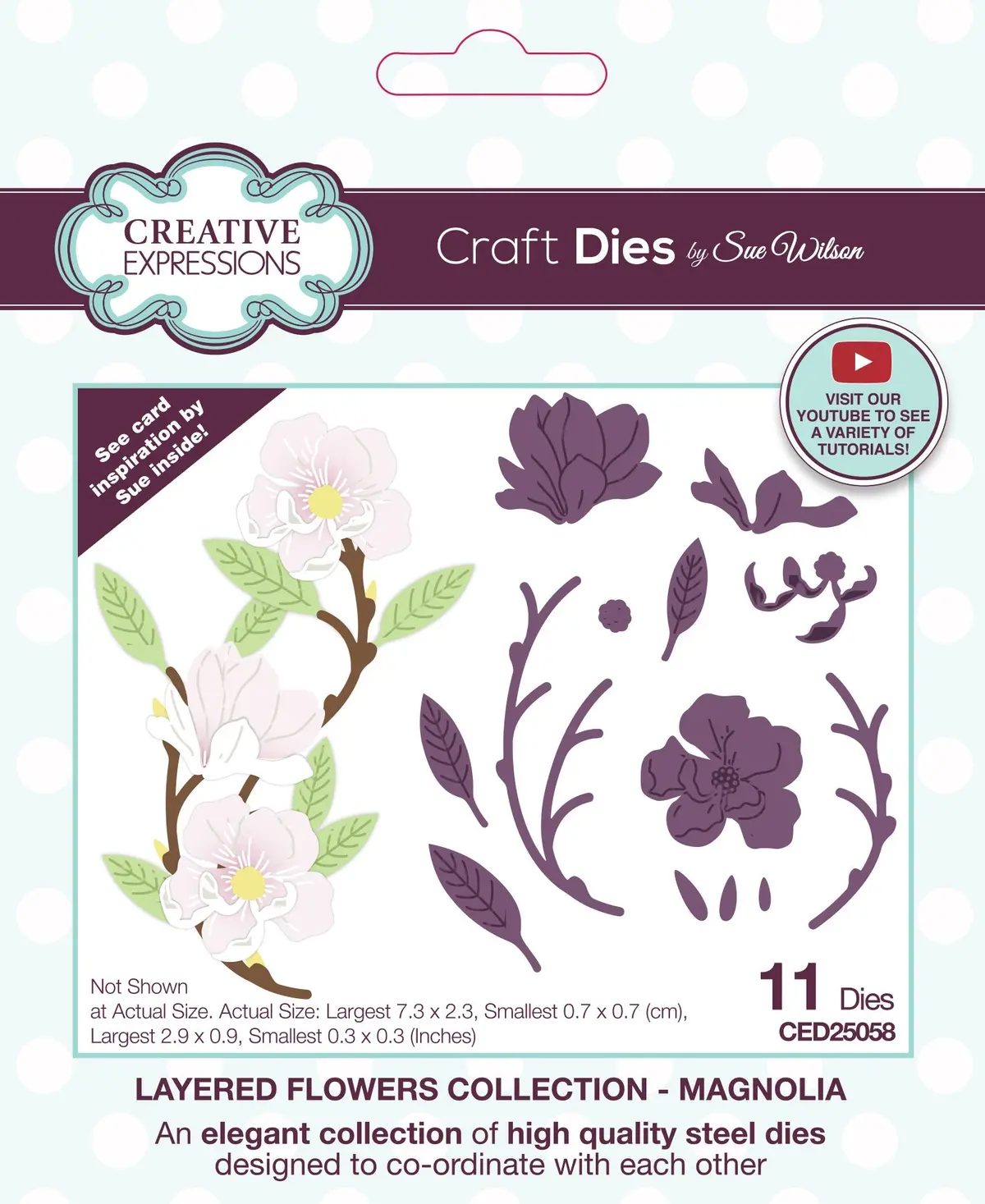 Creative Expressions Sue Wilson Layered Flowers Collection Magnolia Craft Die 1