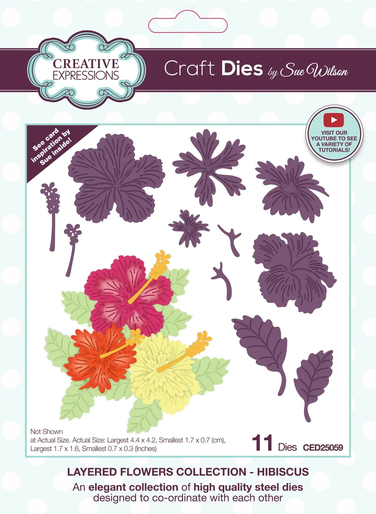 Creative Expressions Sue Wilson Layered Flowers Collection Hibiscus Craft Die 1