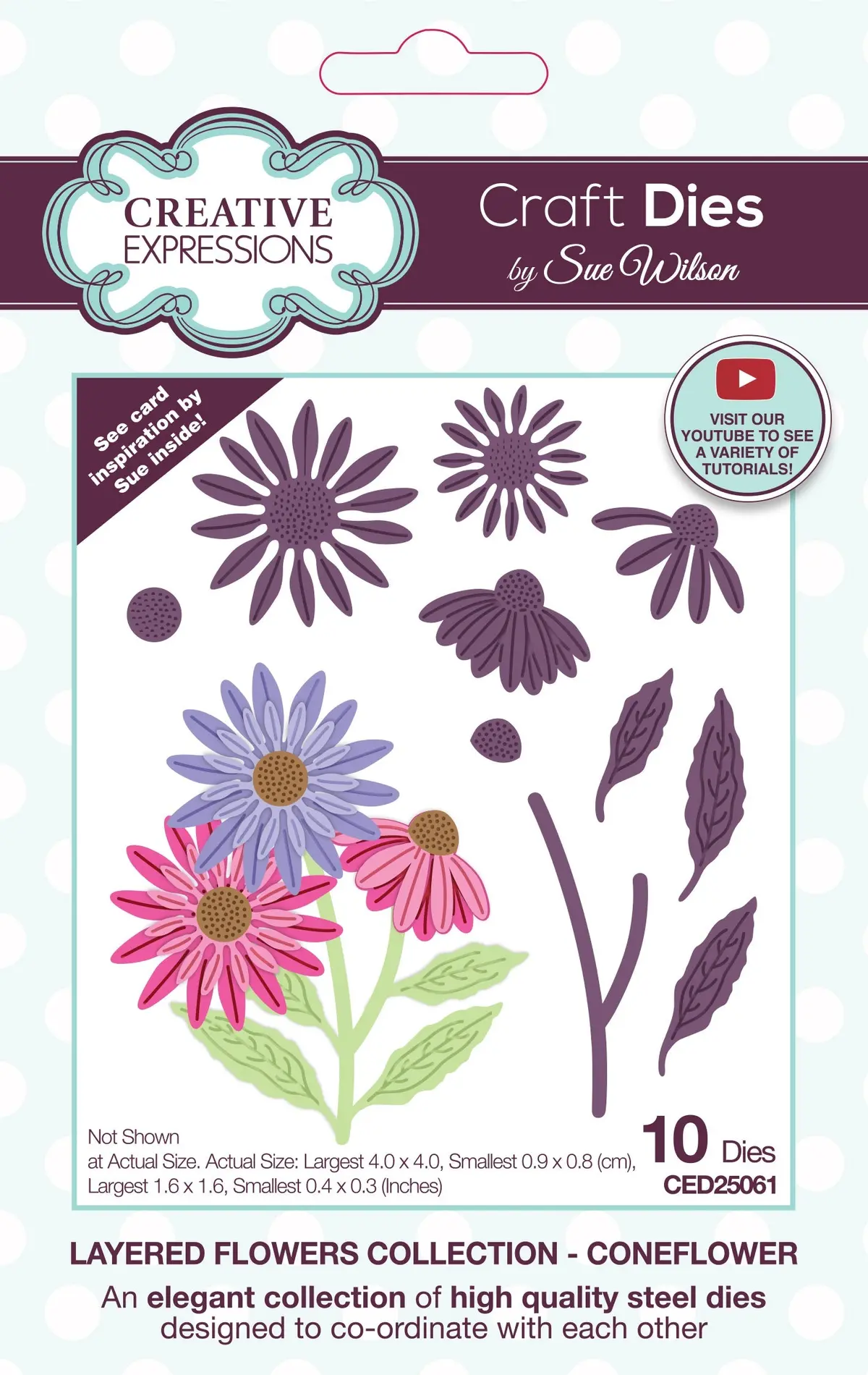 Creative Expressions Sue Wilson Layered Flowers Collection Coneflower Craft Die 1