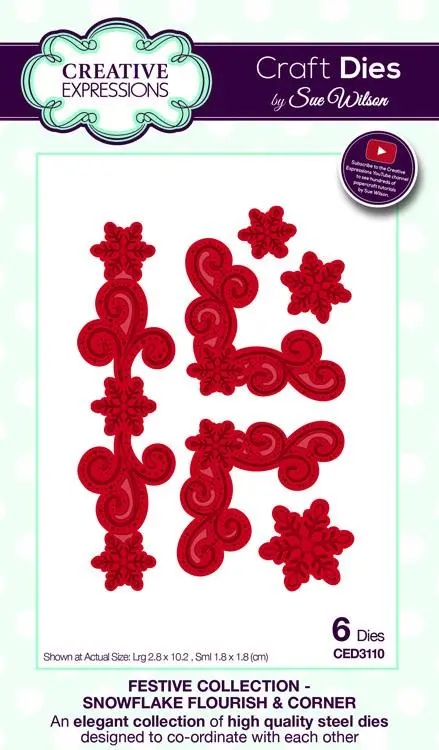Festive Collection Snowflake Flourish & Corner 1