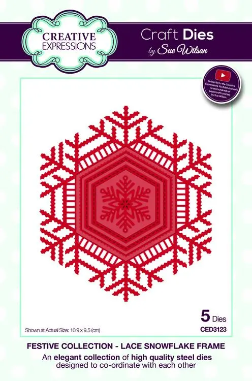 Festive Collection Lace Snowflake Frame 1