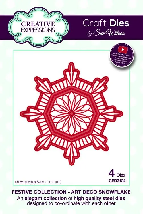Festive Collection Art Deco Snowflake 1
