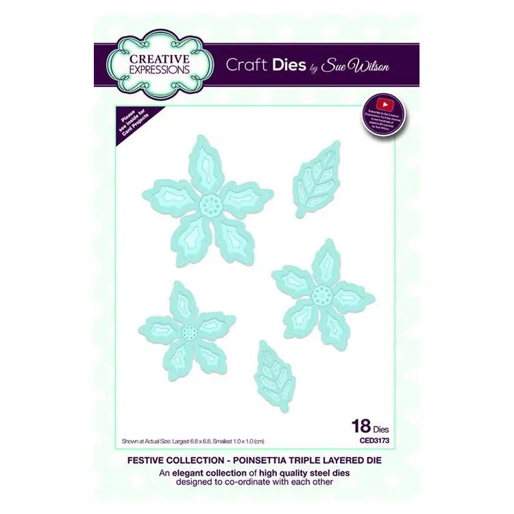 Festive Collection Poinsettia Triple Layered Die 1