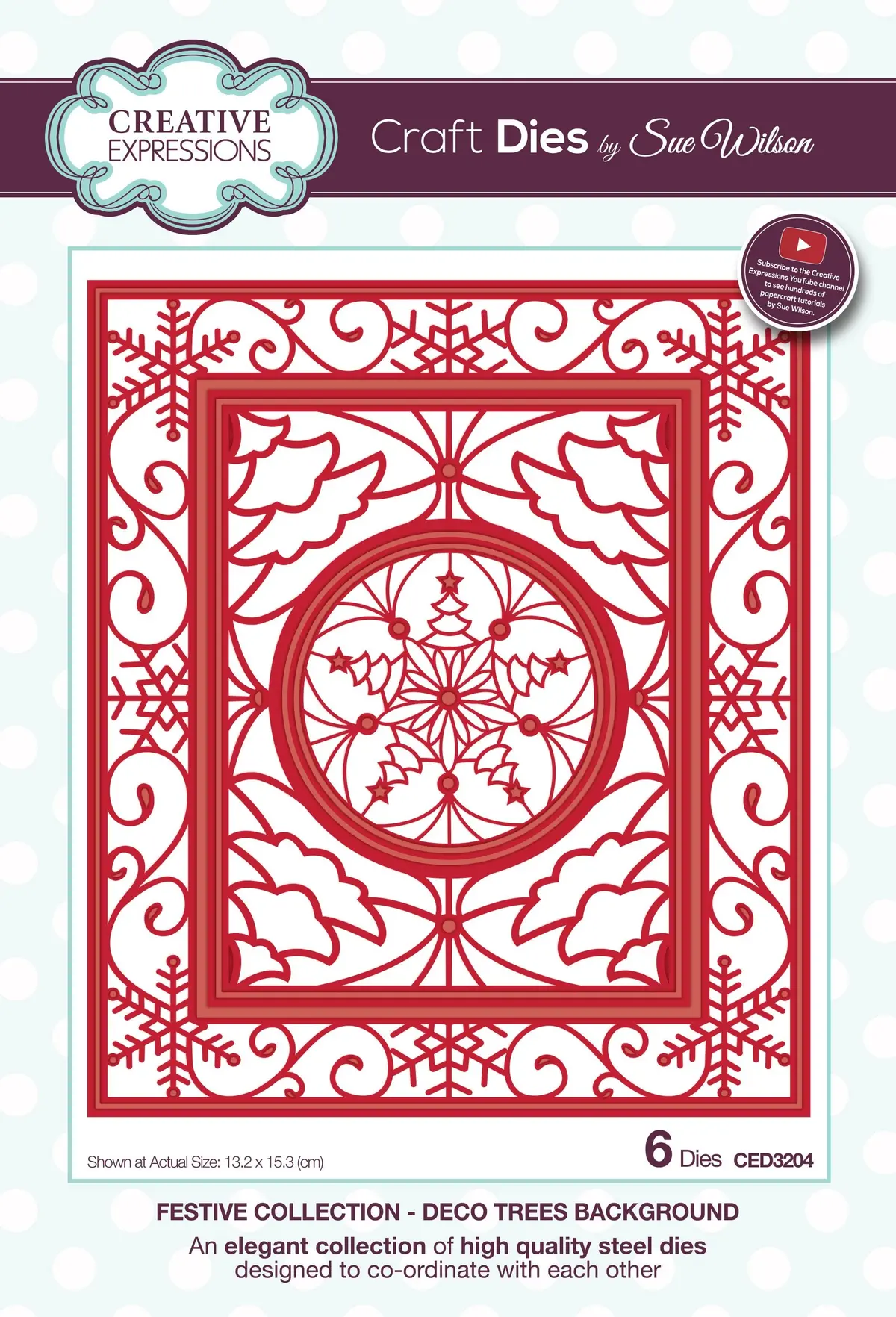 Dies By Sue Wilson Festive Deco Trees Background 1