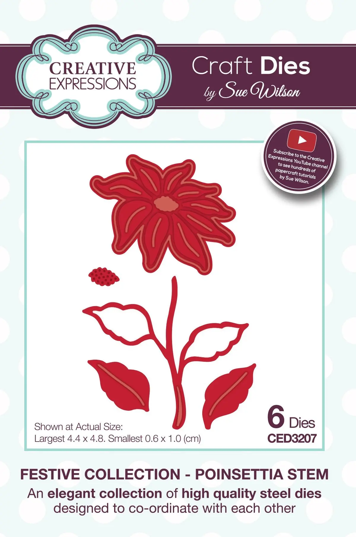 Dies By Sue Wilson Festive Poinsettia Stem 1