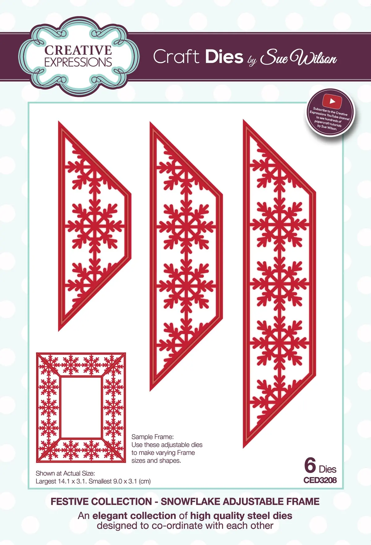 Dies By Sue Wilson Festive Snowflake Adjustable Frame 1