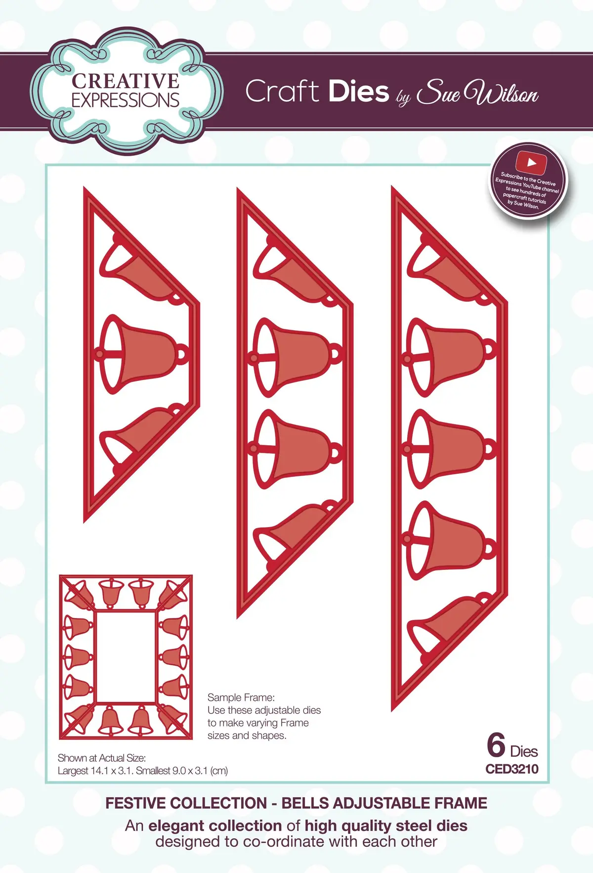 Dies By Sue Wilson Festive Bells Adjustable Frame 1
