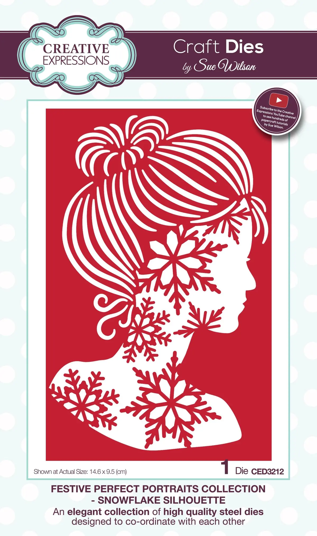 Dies By Sue Wilson Festive Perfect Portraits Snowflake Silhouette 1