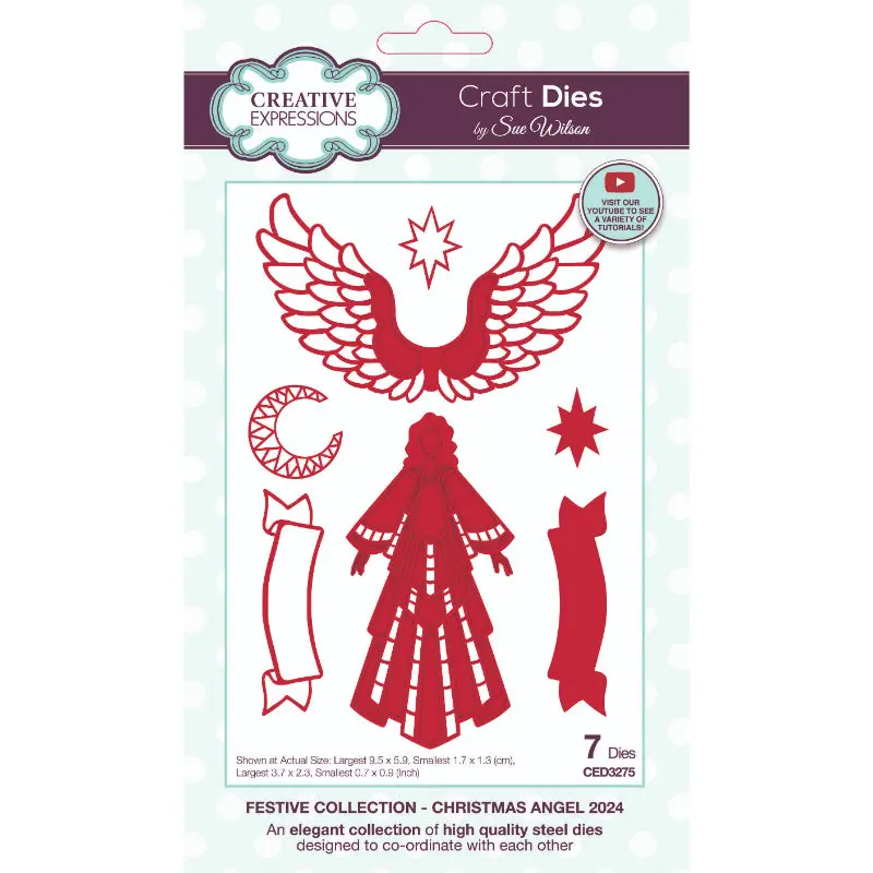Creative Expressions Sue Wilson Festive Christmas Angel 2024 1