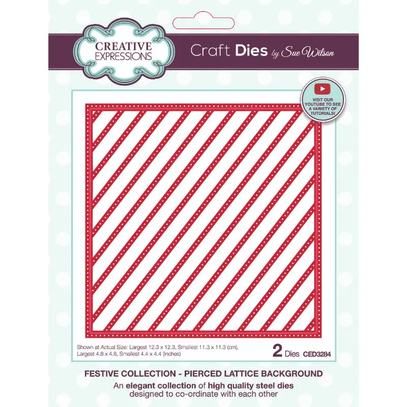 Creative Expressions Sue Wilson Festive Pierced Lattice Background Craft Die 1