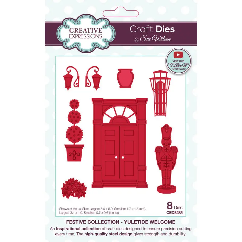 Creative Expressions Sue Wilson Festive Yuletide Welcome Craft Die 1