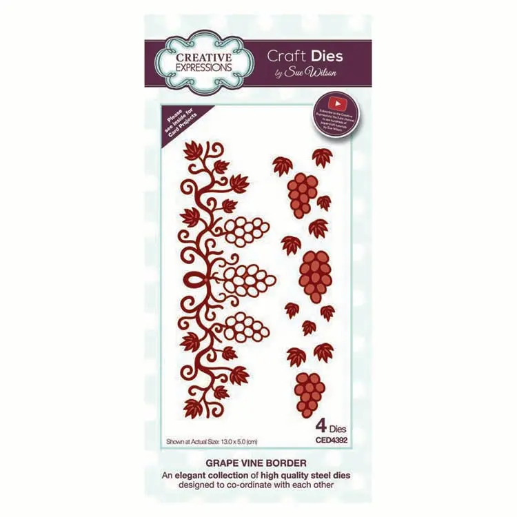 Dies By Sue Wilson Frames & Tags Collection Grape Vine Border 1