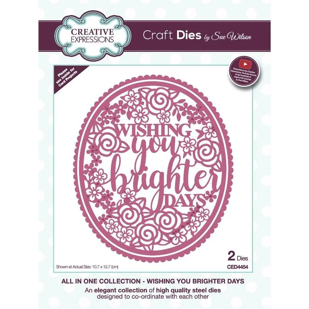 Sue Wilson All In One  Wishing You Brighter Days Craft Die 1