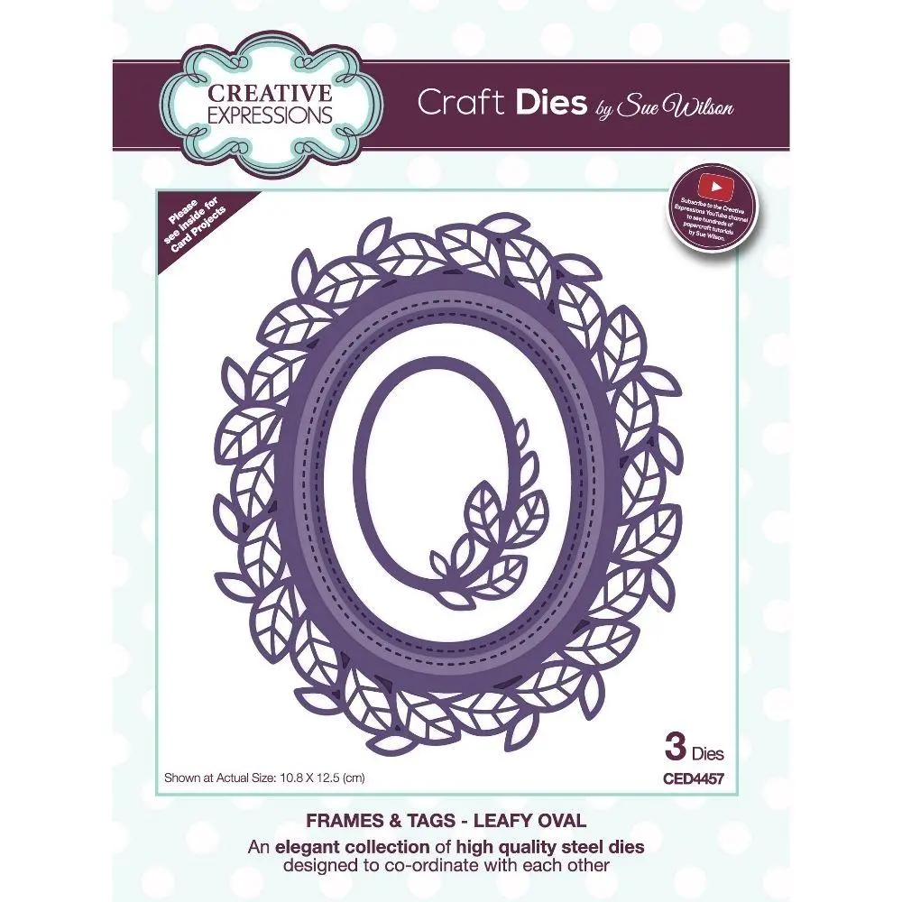 Sue Wilson Frames & Tags Leafy Oval Craft Die 1