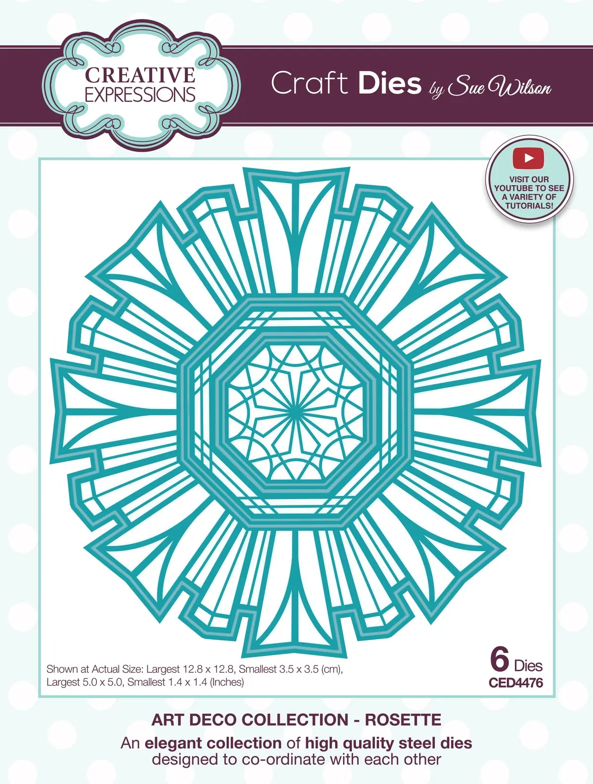 Creative Expressions Sue Wilson Art Deco Collection Rosette Craft Die 1