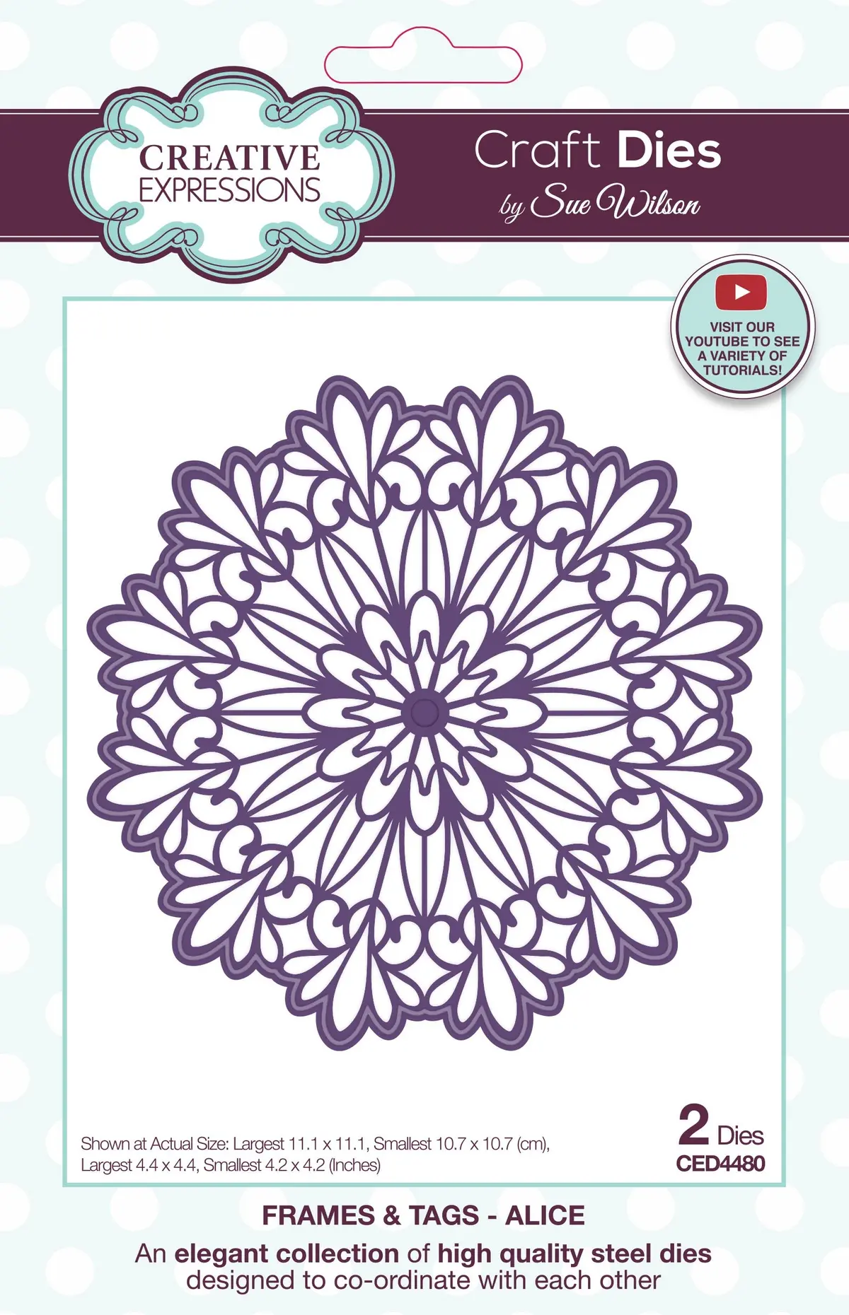 Creative Expressions Sue Wilson Frames & Tags Alice Craft Die 1