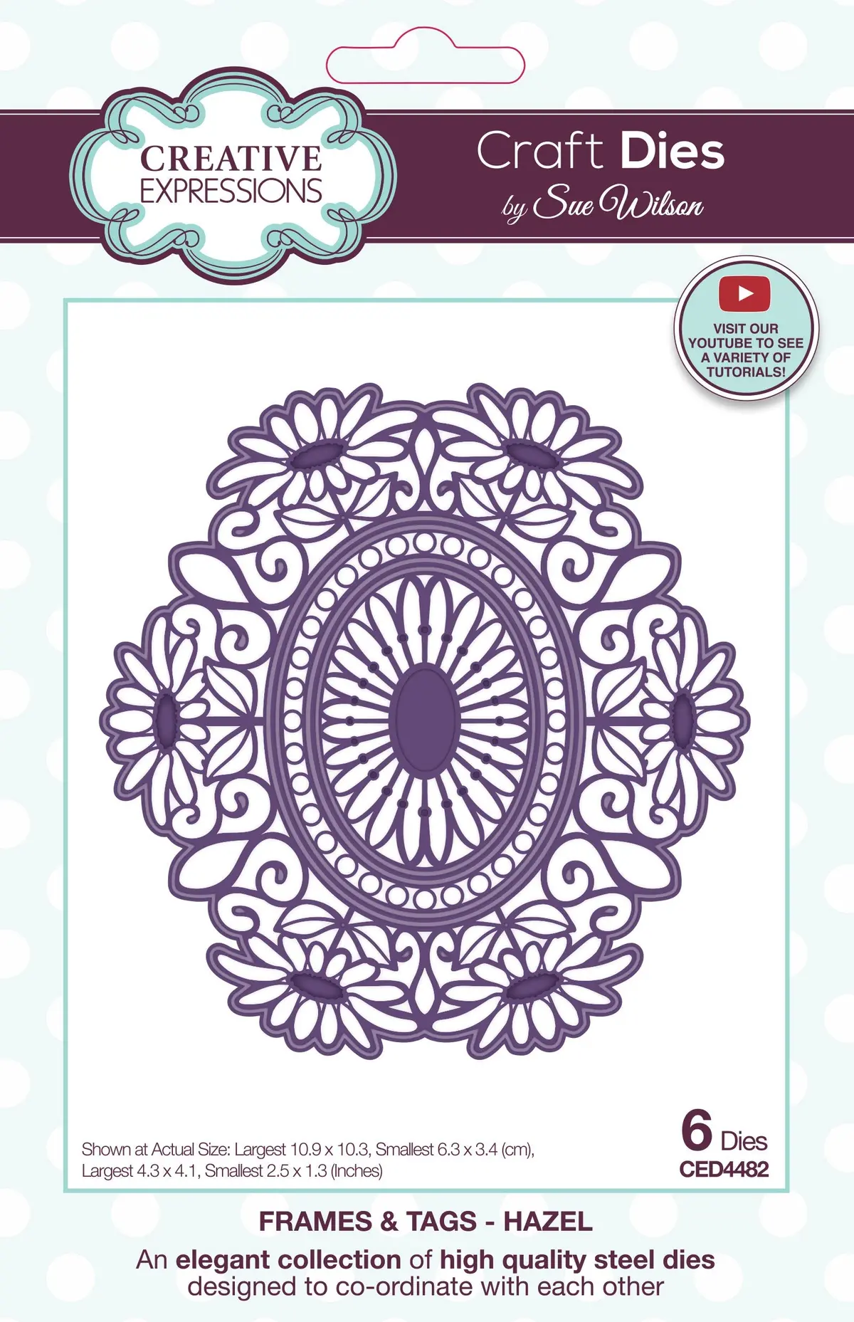 Creative Expressions Sue Wilson Frames & Tags Hazel Craft Die 1
