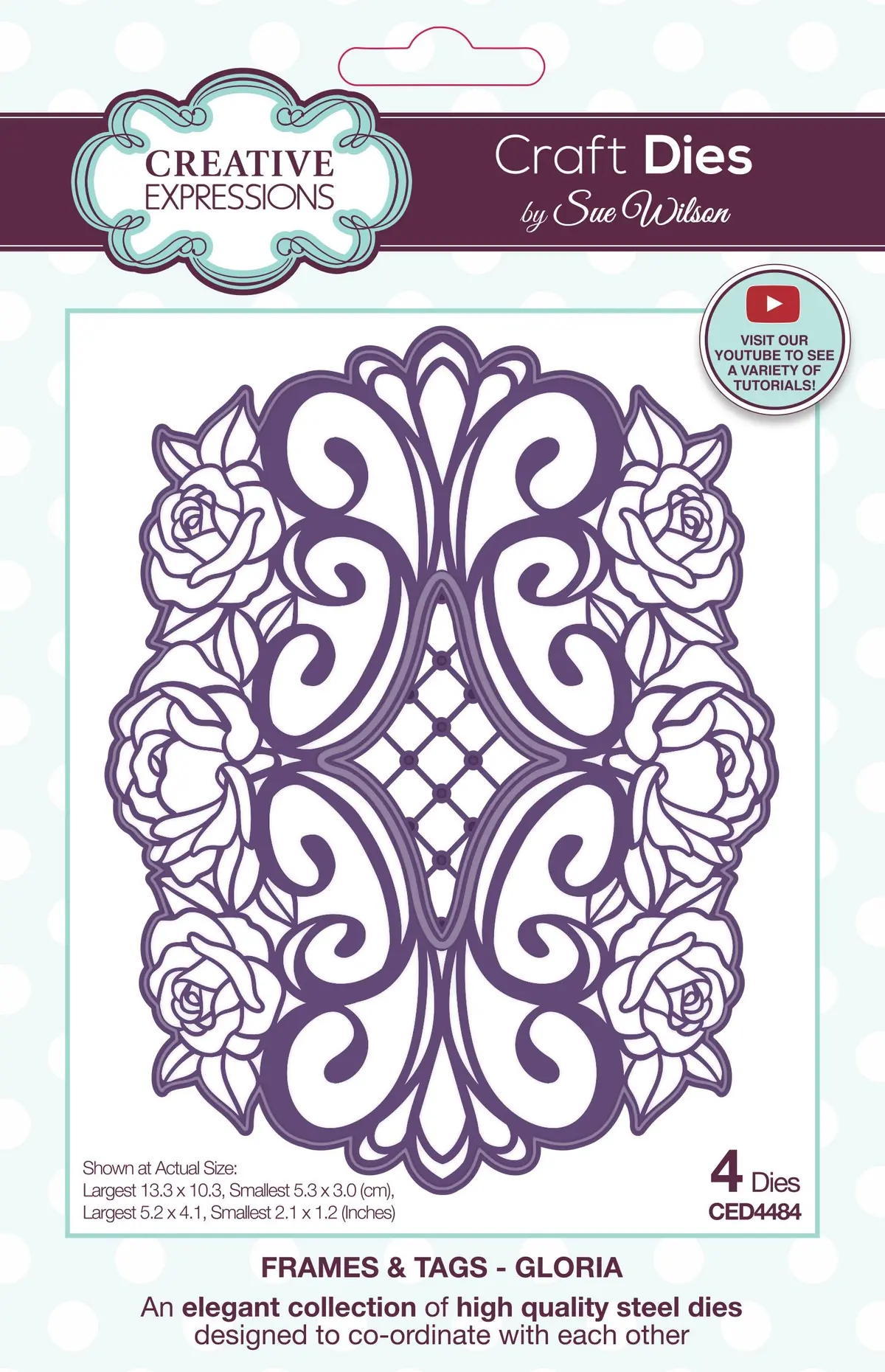 Creative Expressions Sue Wilson Frames & Tags Gloria Craft Die 1