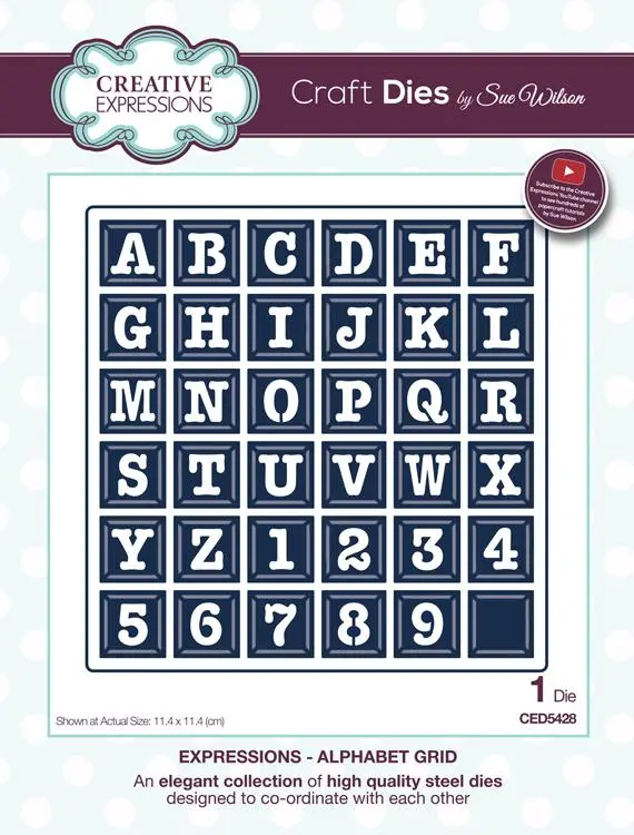Expressions Collection Alphabet Grid Die 1