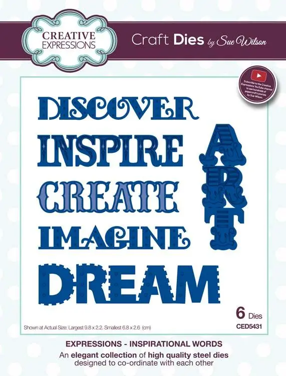 Expressions Collection Inspirational Words Die 1