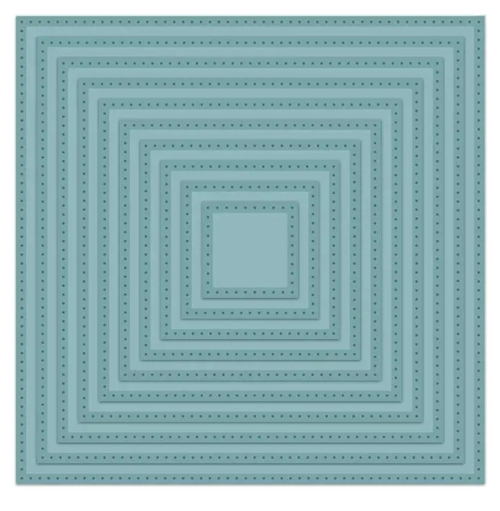 Noble Double Pierced Squares - Set B Die 1